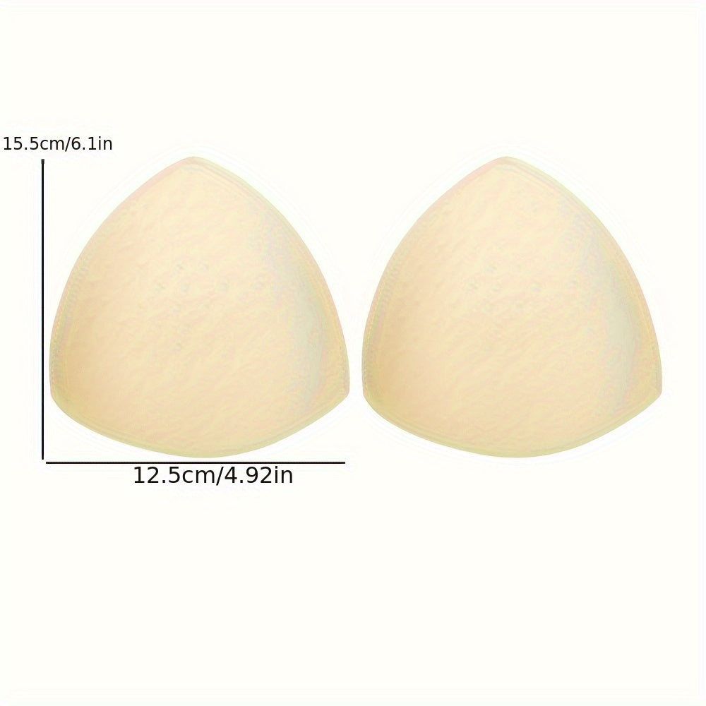 Conjunto de inserts ajustables en forma de triángulo para sujetador, negro, beige y blanco, para pechos pequeños