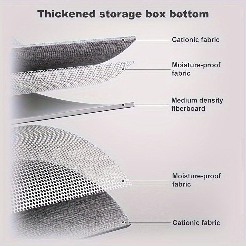 Cajas de almacenamiento plegables con marcos de metal para ropa y juguetes, gran capacidad