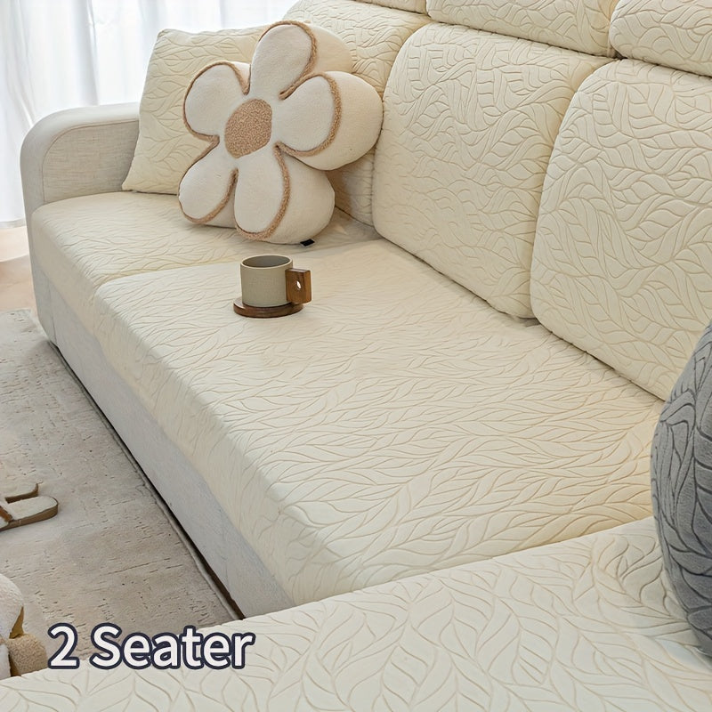 Чехол для дивана из жаккардовой ткани, растяжимый и стойкий к пятнам, универсальный размер для всех сезонов, нескользящий чехол для дивана для домашнего декора.