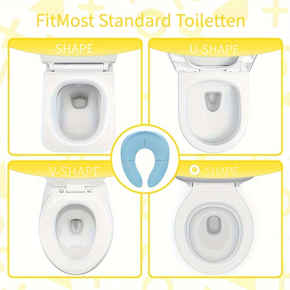 Portativ bolalar uchun hojatxona o'rnatuvchisi - Qaytariladigan, bolalar uchun yopishqoq hojatxona mato - Kulrang, pushti, ko'k ranglarda mavjud