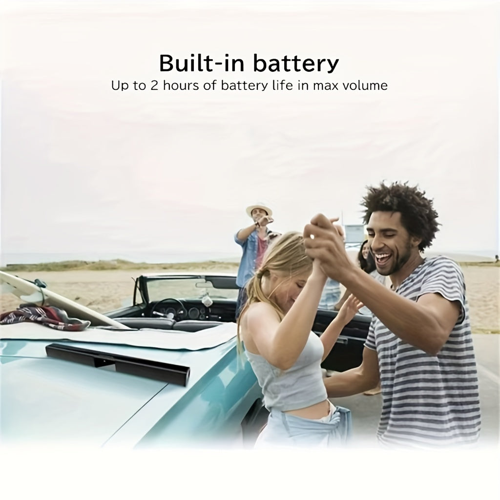 Wireless Soundbar with Built-in Subwoofers and Stereo Speakers for Computers Smartphones and Tablets