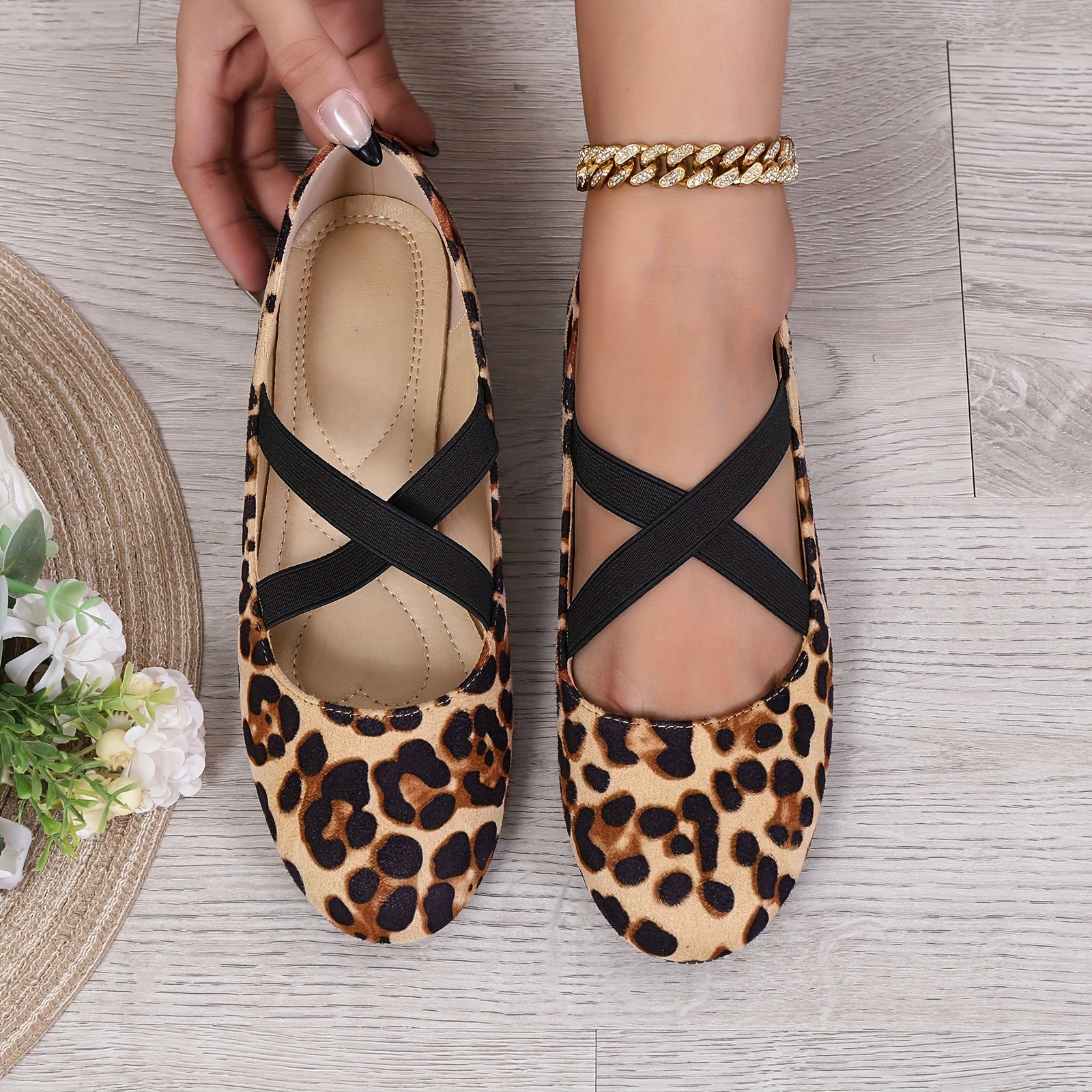 Women's Slip-On Ballet Flats, Solid Color, Soft Sole, Casual Casual Shoes