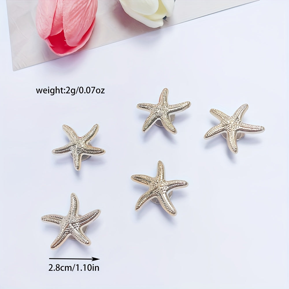 Women Kids Resin Shoe Accessories 18PCS Starfish Shell Detachable Charms