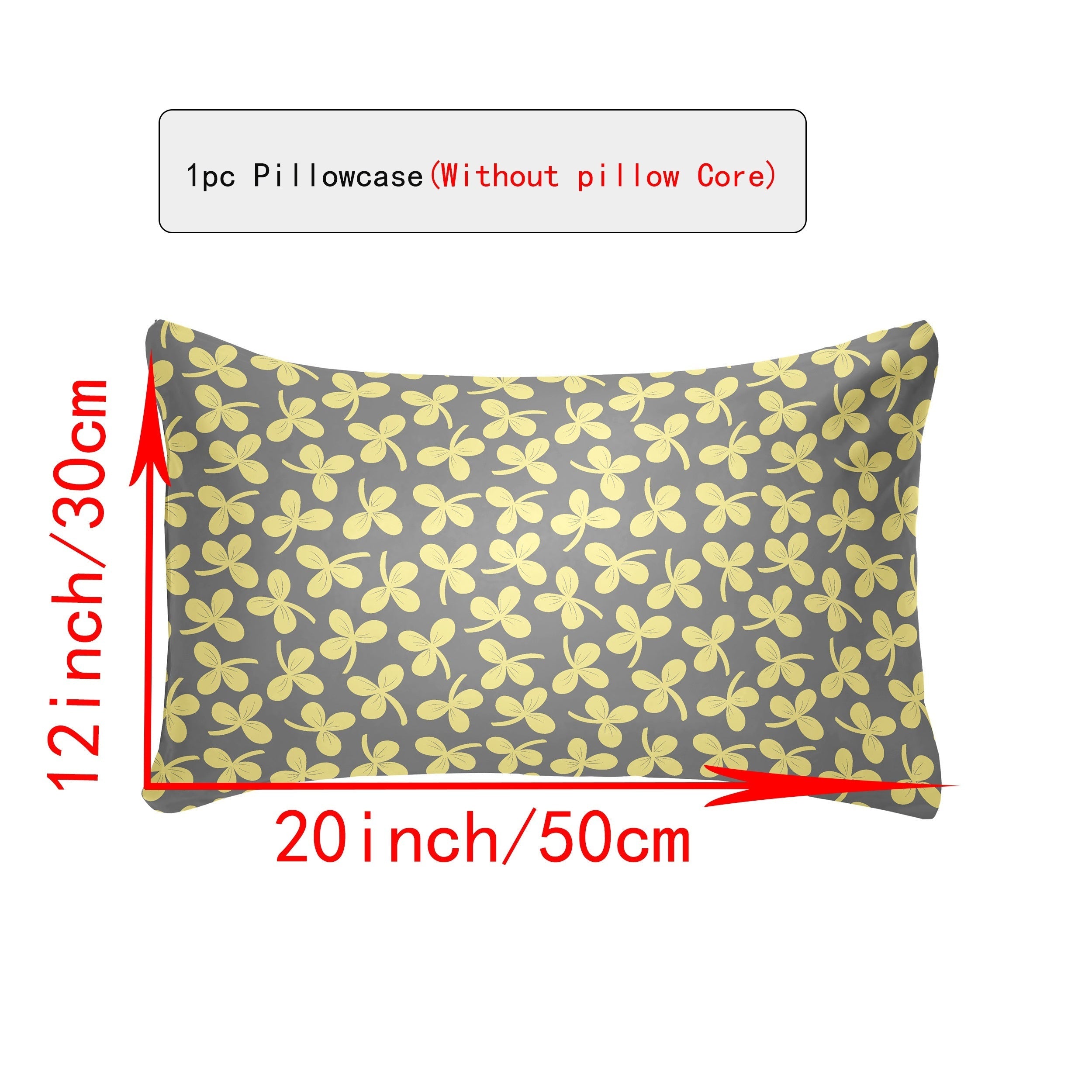 Breathable Pillowcase with Envelope Closure in Multiple Sizes and Floral Patterns