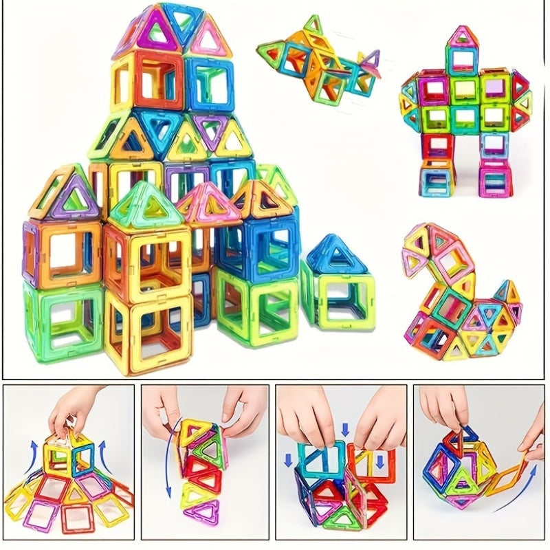 Large Magnetic Building Block Set 58 or 119 Pieces Educational Creative Toys for Kids