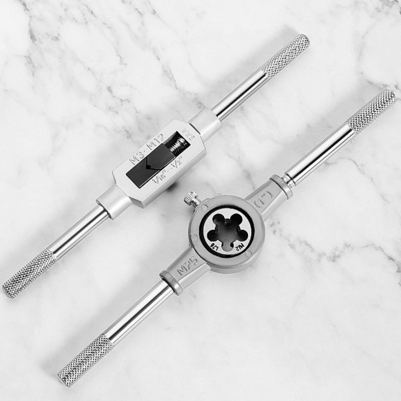 Juego de 40 piezas de juego de roscar y machos métricos de acero aleado, incluye llave para roscado y machihembrado DIY