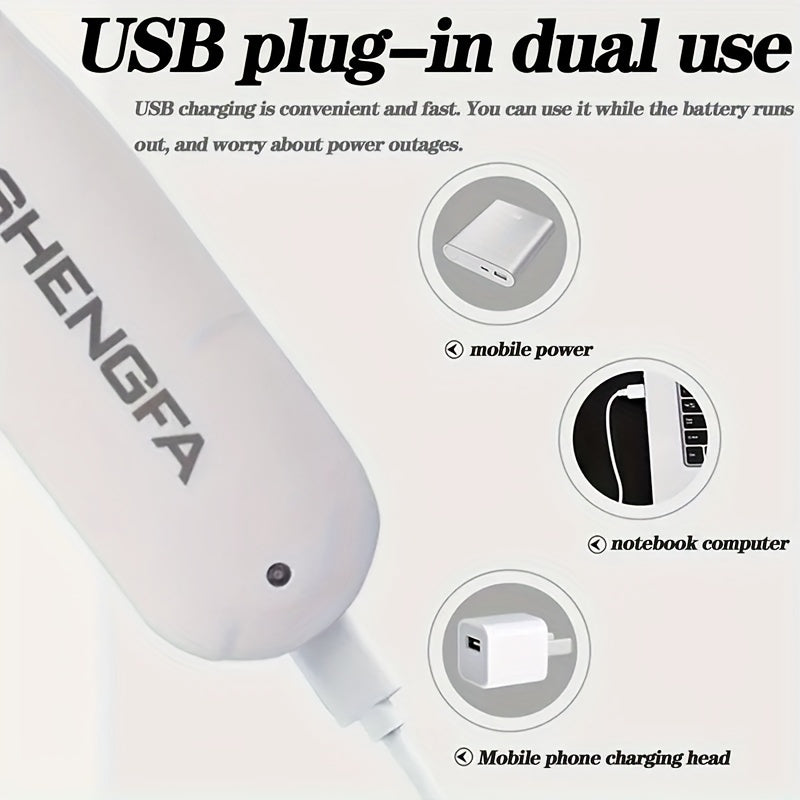 Compact USB Mini Hair Beard Trimmer Set with Attachments for Precision Styling