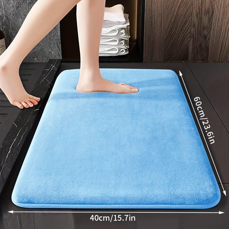 Thick Plush 25D Sponge Bath Mat Non-Slip Absorbent for Shower Kitchen Bedroom