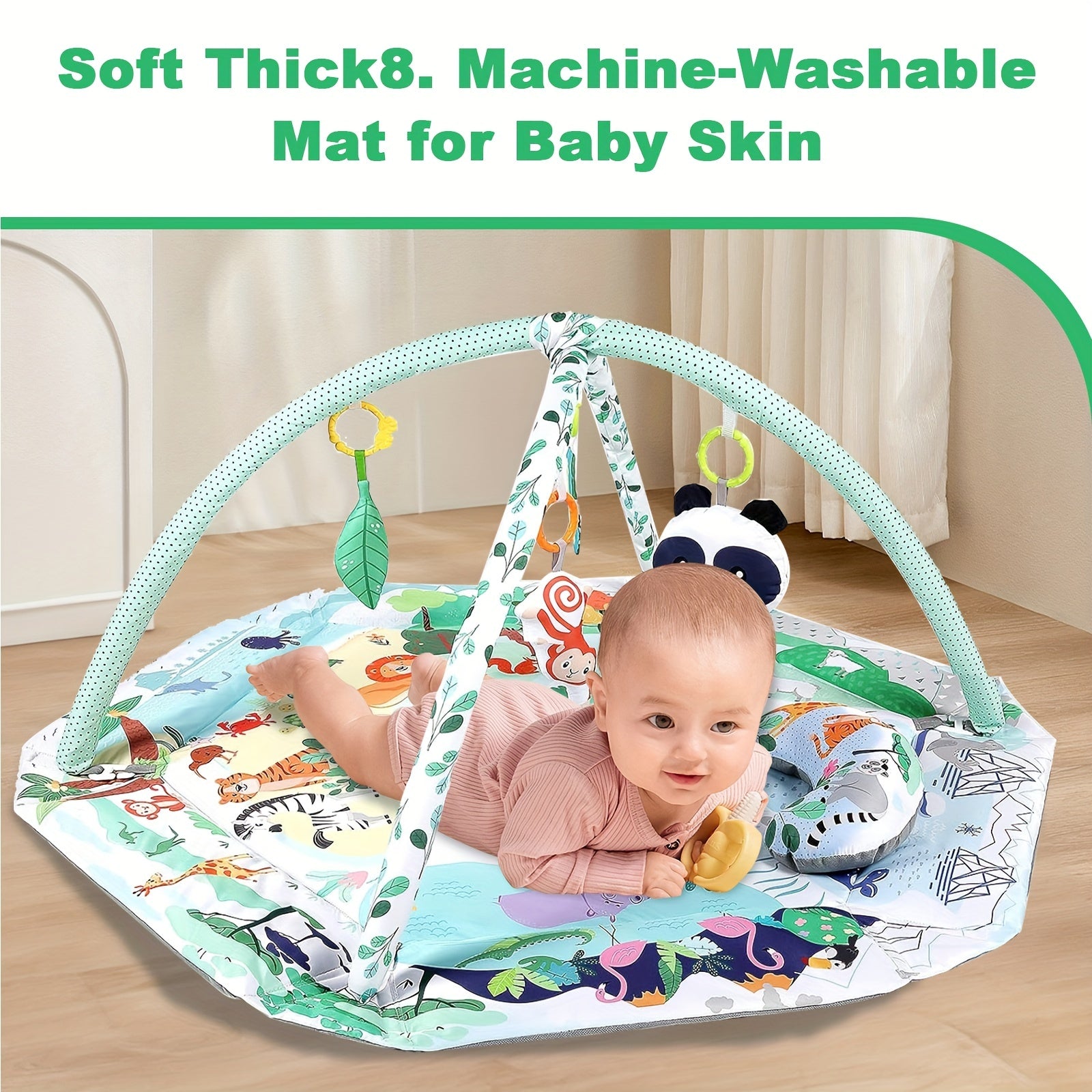 Baby Play Mat Set with Activity Gym Sensory Toys and Ball Pit for Infants 0-3 Years