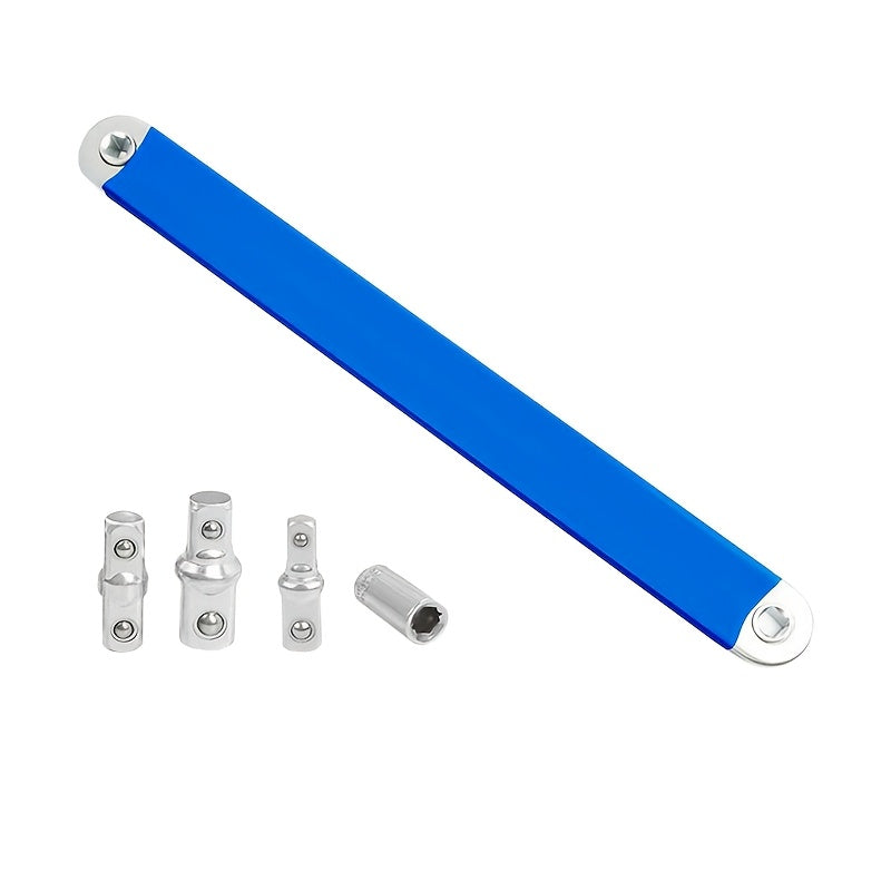 2-in-1 Impact-Ready Offset Extension Wrench Kit with Ratchet and Adapters