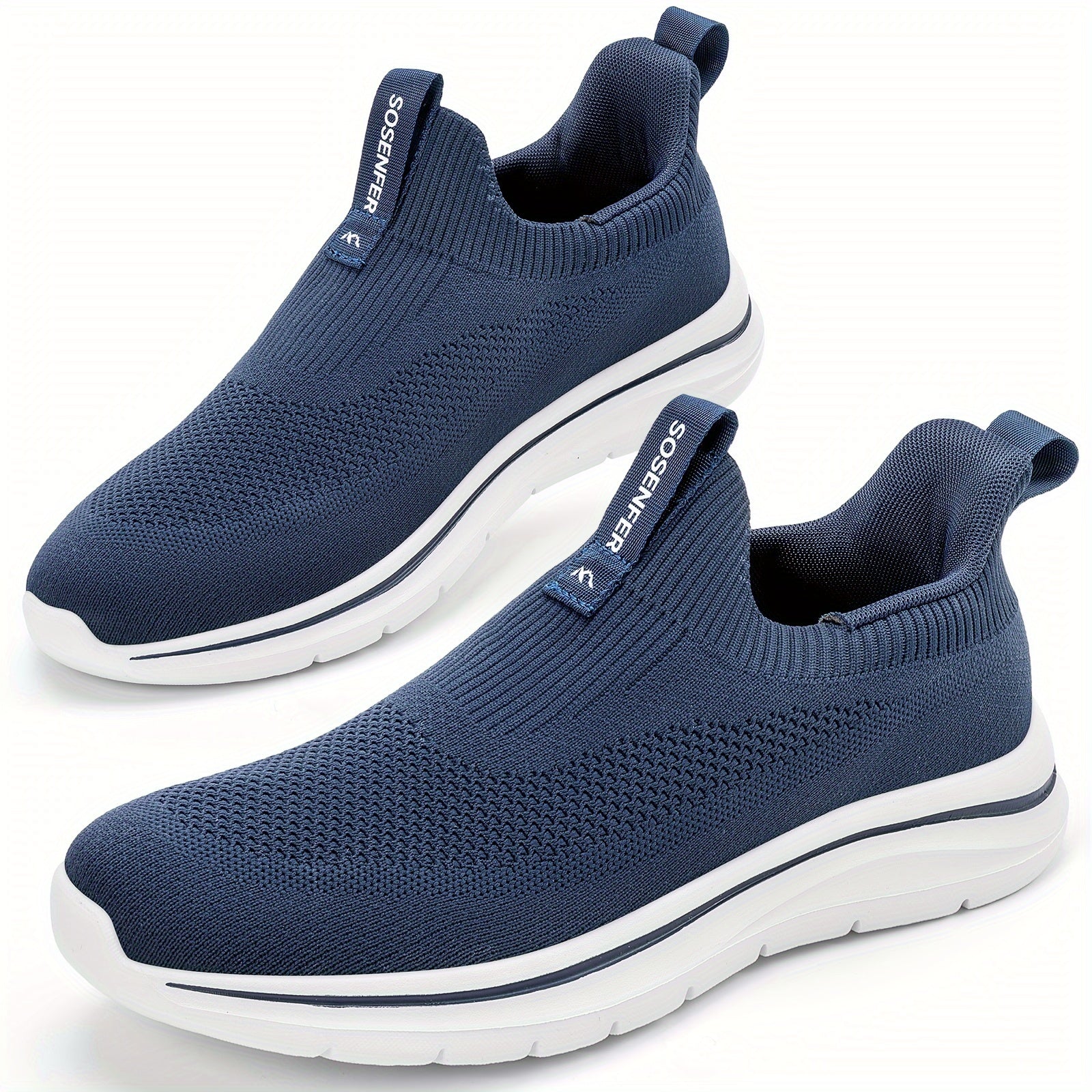 Men's Breathable Slip-On Loafers Casual Office Shoes Solid Color All-Season