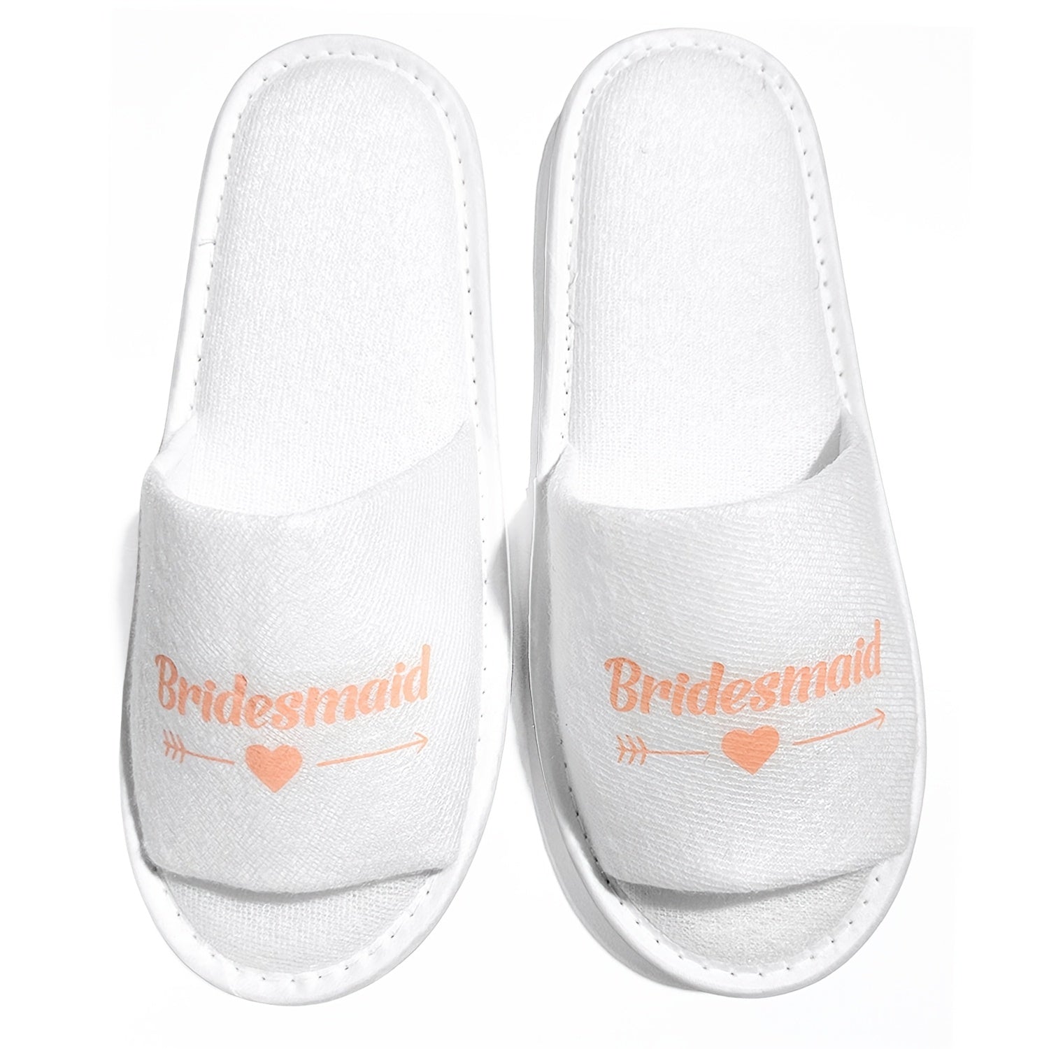 Набор свадебных тапочек с открытым носком, мягкой подошвой, уютные шлепанцы для подружек невесты