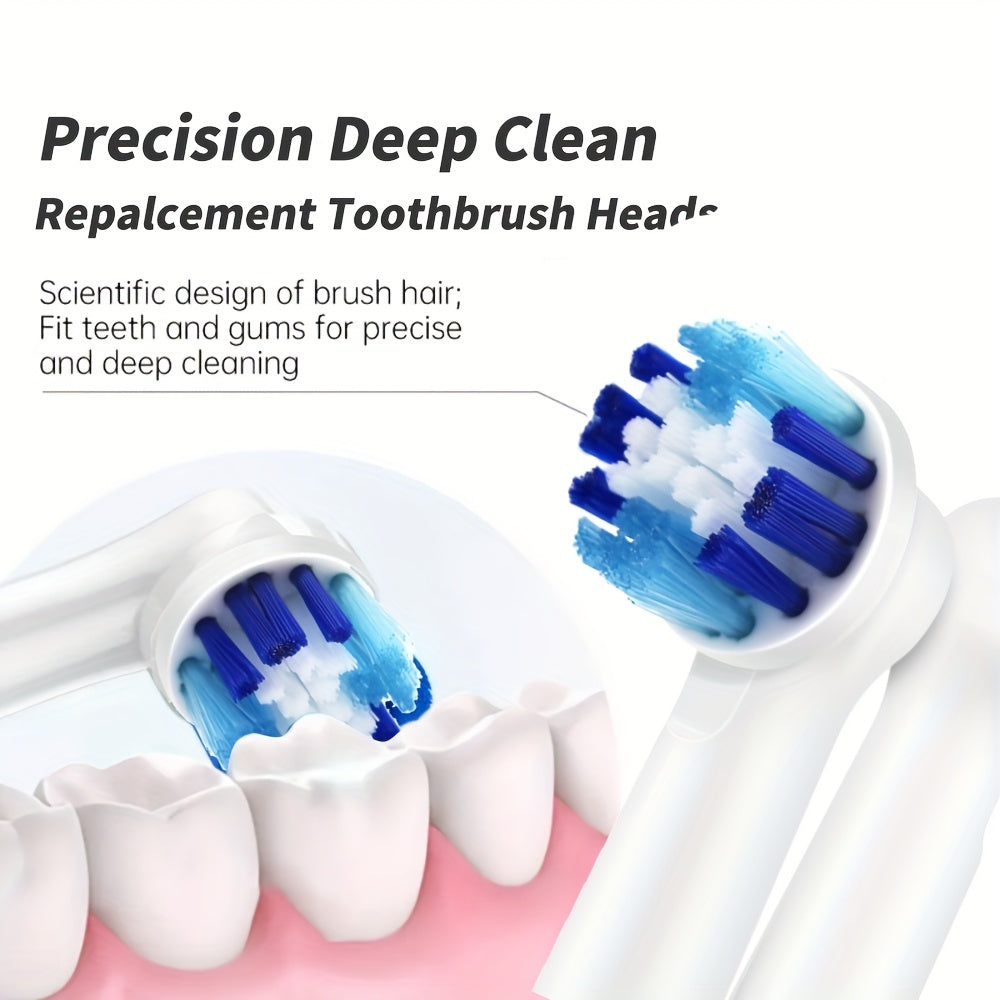 8 dona tish choʻtkalari boshlari, elektr tish choʻtkalari uchun qayta ishlatiladigan qopqogʻlar bilan
