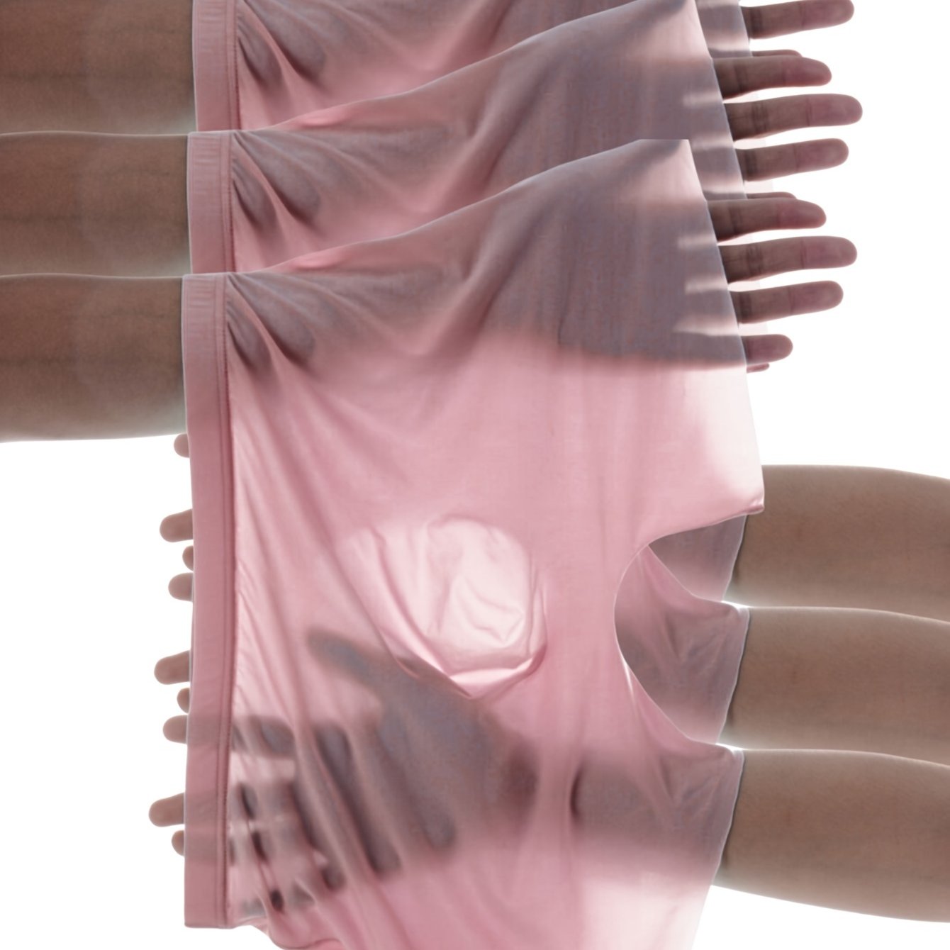 Pack de 3 bóxers semi-translúcidos para hombre de algodón-poliéster transpirable con elastano