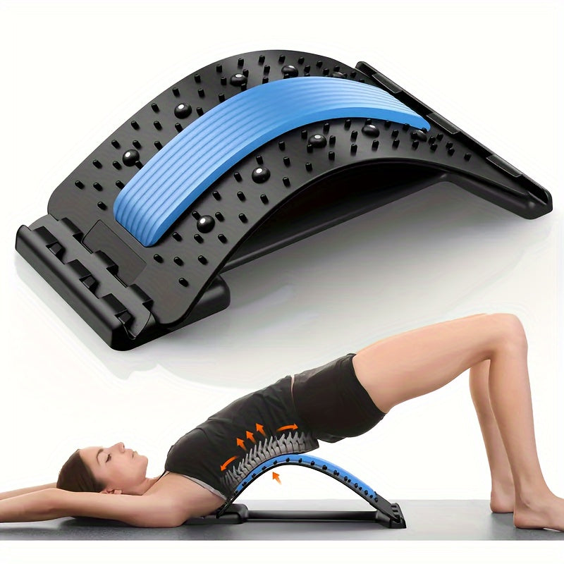 Adjustable Back Stretcher for Low Back Pain Relief Spine Decompression Massage Device