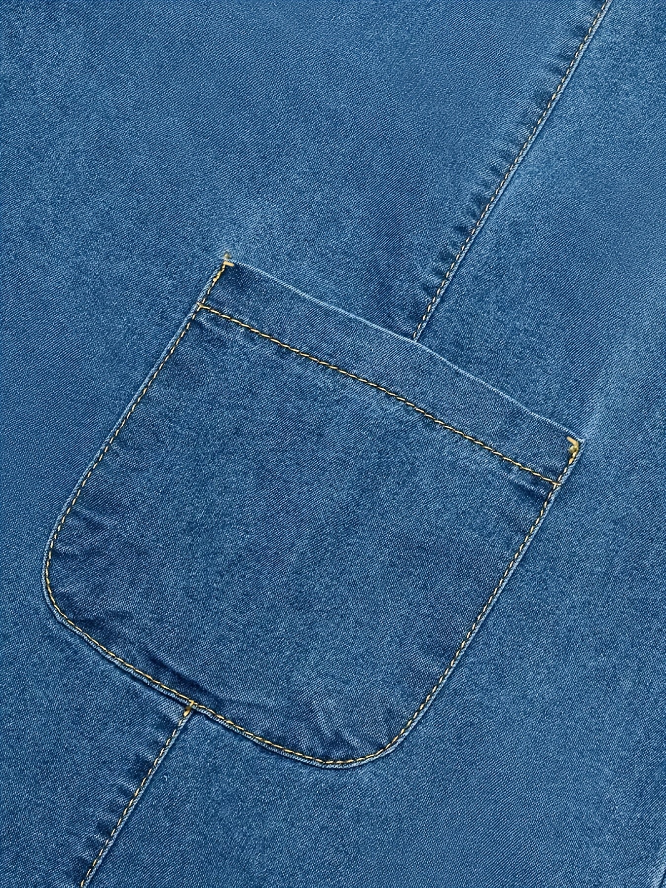 Women's Plus Size Non-Stretchy Denim-Like Dress Casual Formal All-Season