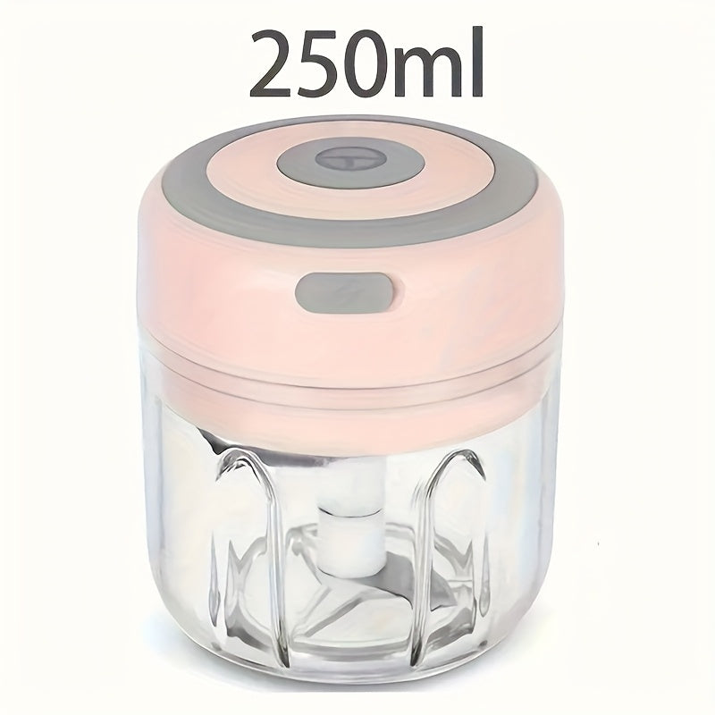 Portable cordless food processor USB charging 1200 RPM motor chopping grinding