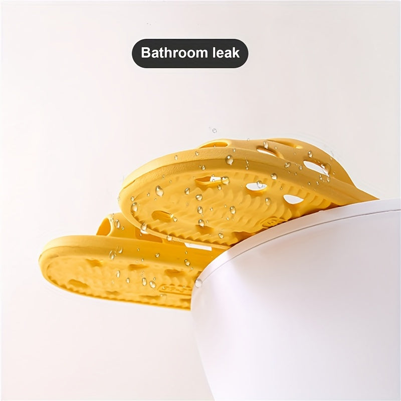 EVA Slippers Solid Color Hollow-Out Non-Slip Drainage Shower Slides