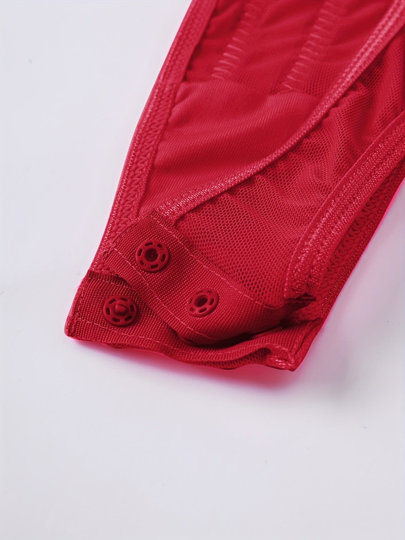 Women's Mesh Halter Teddy with Chain Backless Thong Lingerie