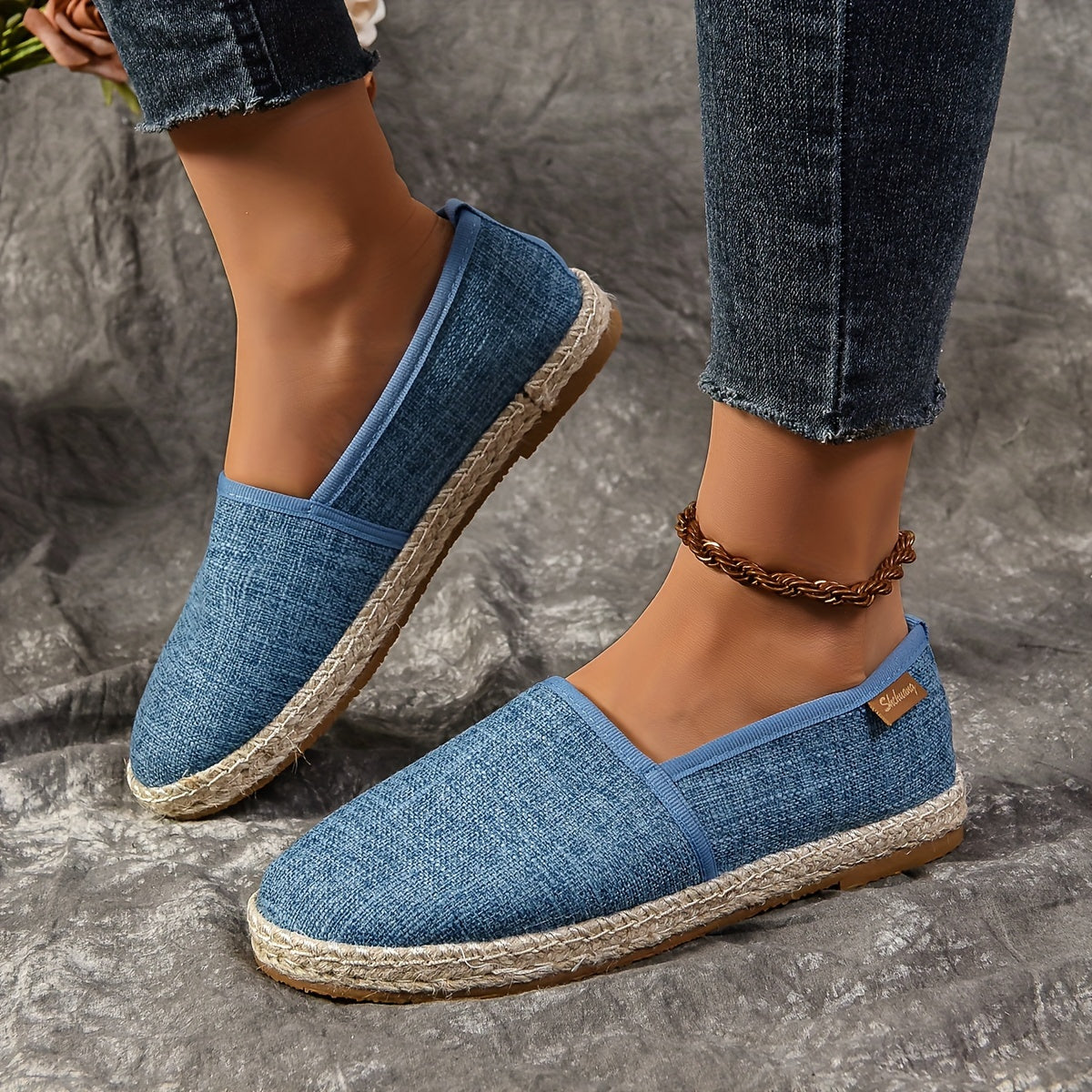 Women's Canvas Espadrille Slip-On Shoes Breathable Comfortable Casual
