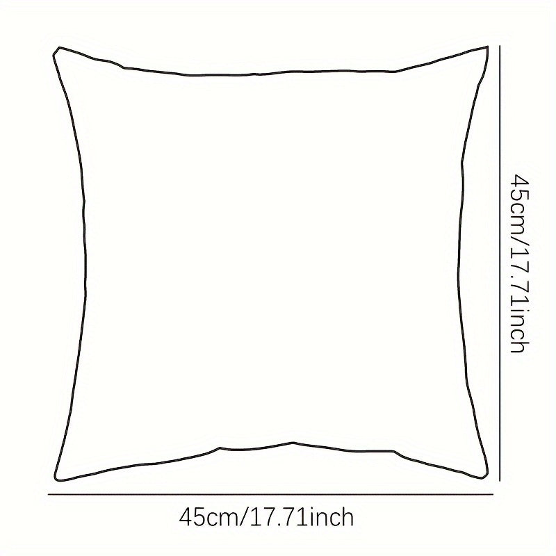 Cat Hug Linen Pillowcase 44.96cm x 44.96cm Machine Washable Sofa Bedroom Decor