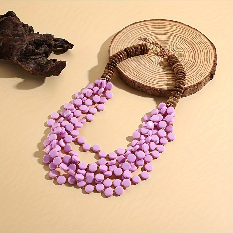 Boho Chic Beaded Kokos qobig'i taqinchoq ayollar uchun yozgi ta'til sovg'asi