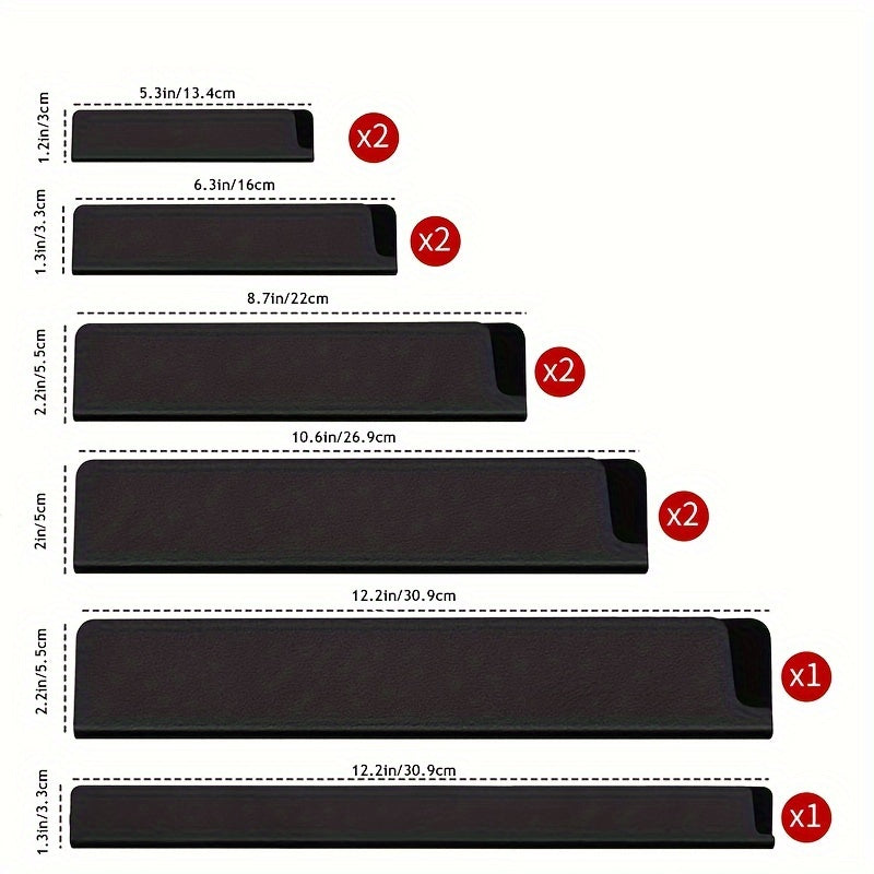 Knife Protector Covers Set, Waterproof, Non-BPA, Felt Lined, Universal Edge Guards