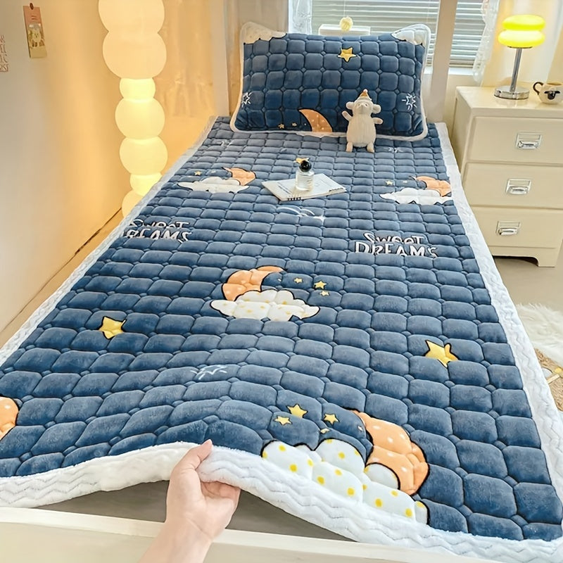 Soft Velvet Mattress Protector Hypoallergenic Breathable Flannel for Bed, Guest, Hotel