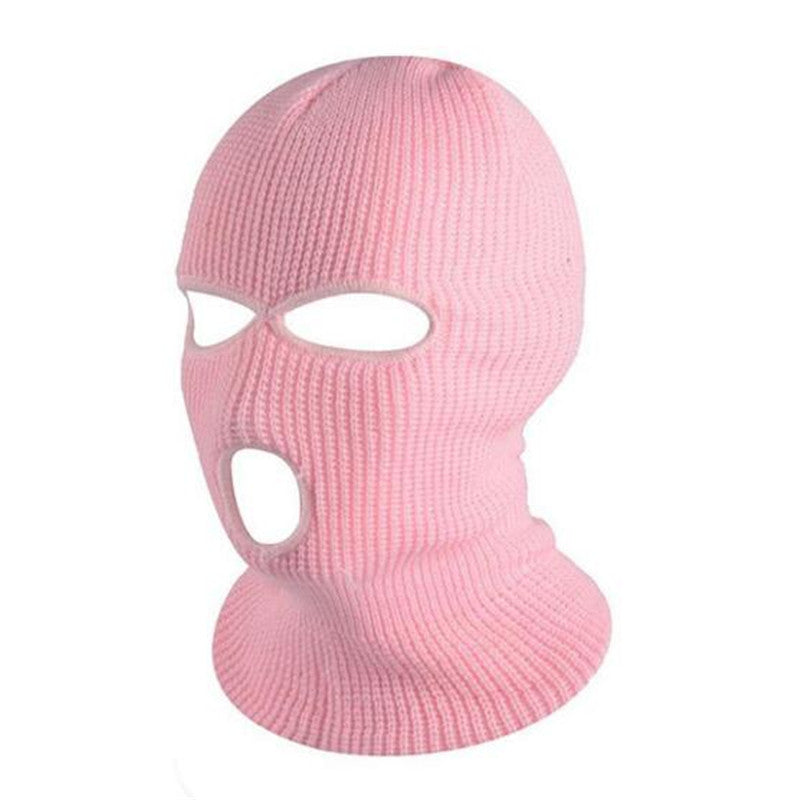 3-Hole Knitting Ski Mask Winter Face Cover for Cold Weather Riding