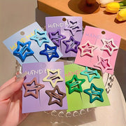 40 Pieces Colorful Y2K Star Hair Clips for Girls Women and Babies