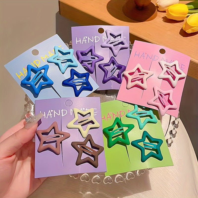 40 Pieces Colorful Y2K Star Hair Clips for Girls Women and Babies