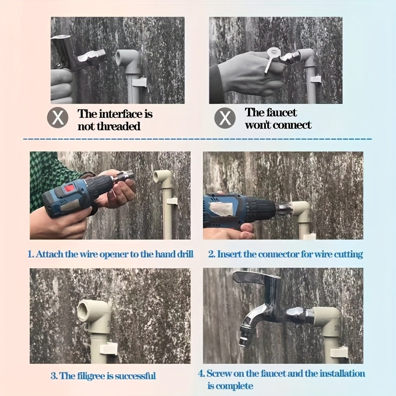 Aluminum Alloy Pipe Tap for PPR and Thread Repair Hand Tool for Water Pipes