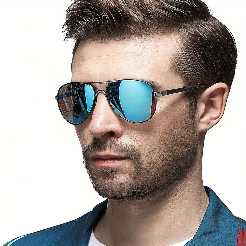 Men's Polarized Fashion Sunglasses with UV Protection Black Frame