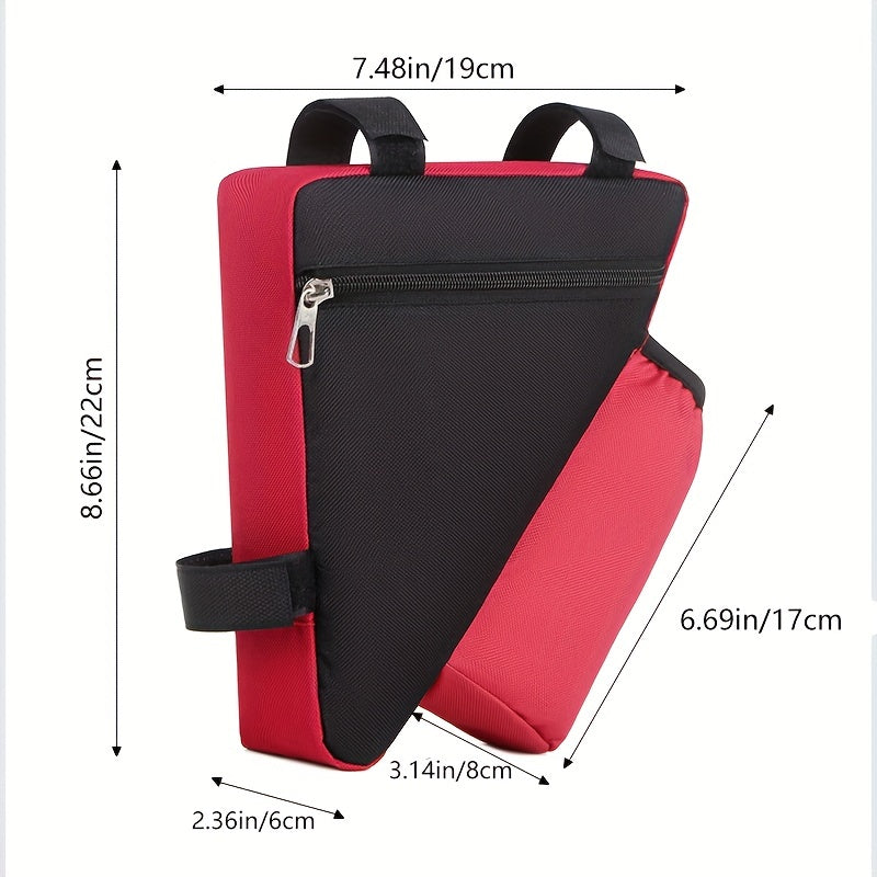 Bolsa para cuadro de bicicleta de montaña, resistente a la intemperie, organizador de almacenamiento para ciclismo