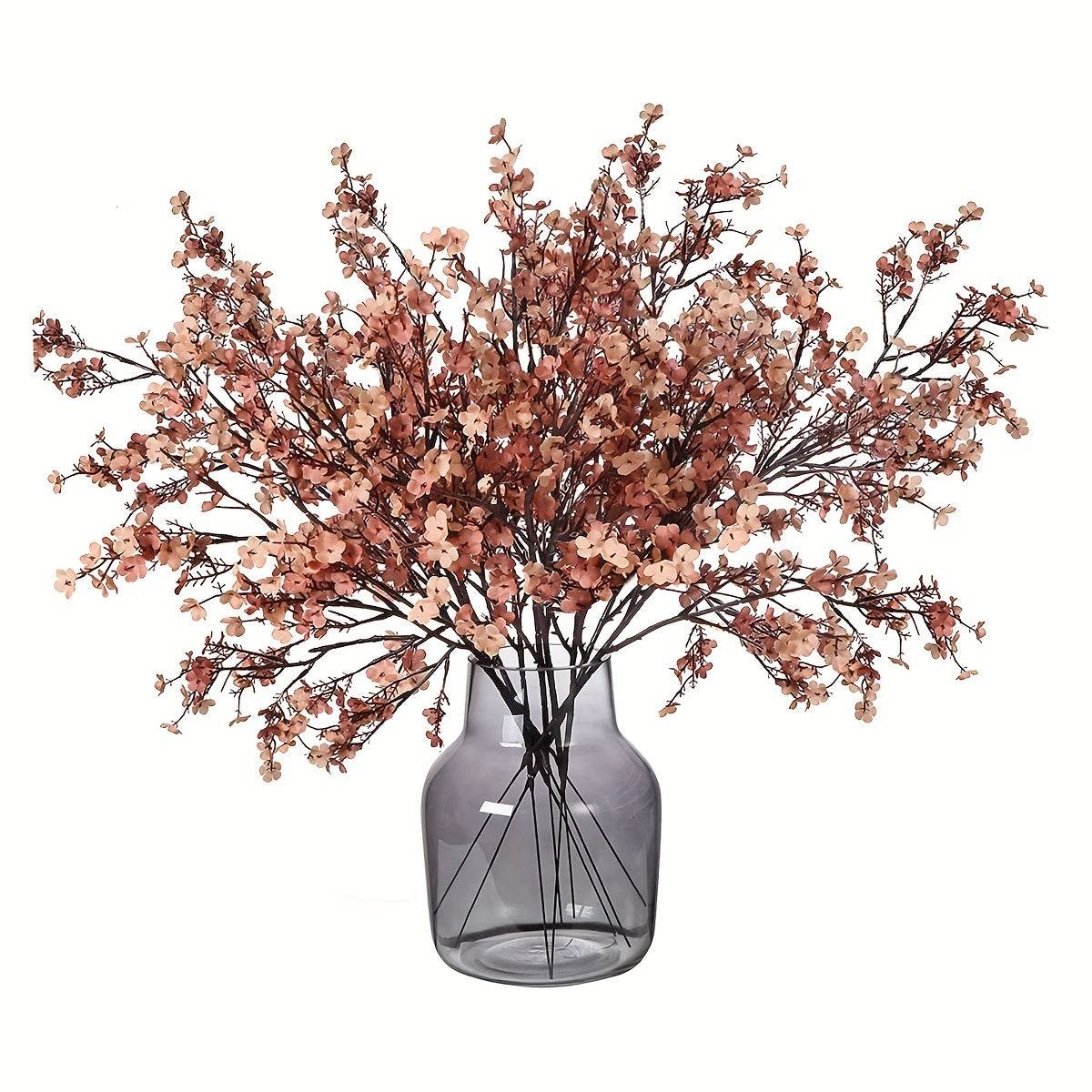 Artificial Green Flowers Set of 3 Realistic Imitation Single Stem for Home Wedding Decor