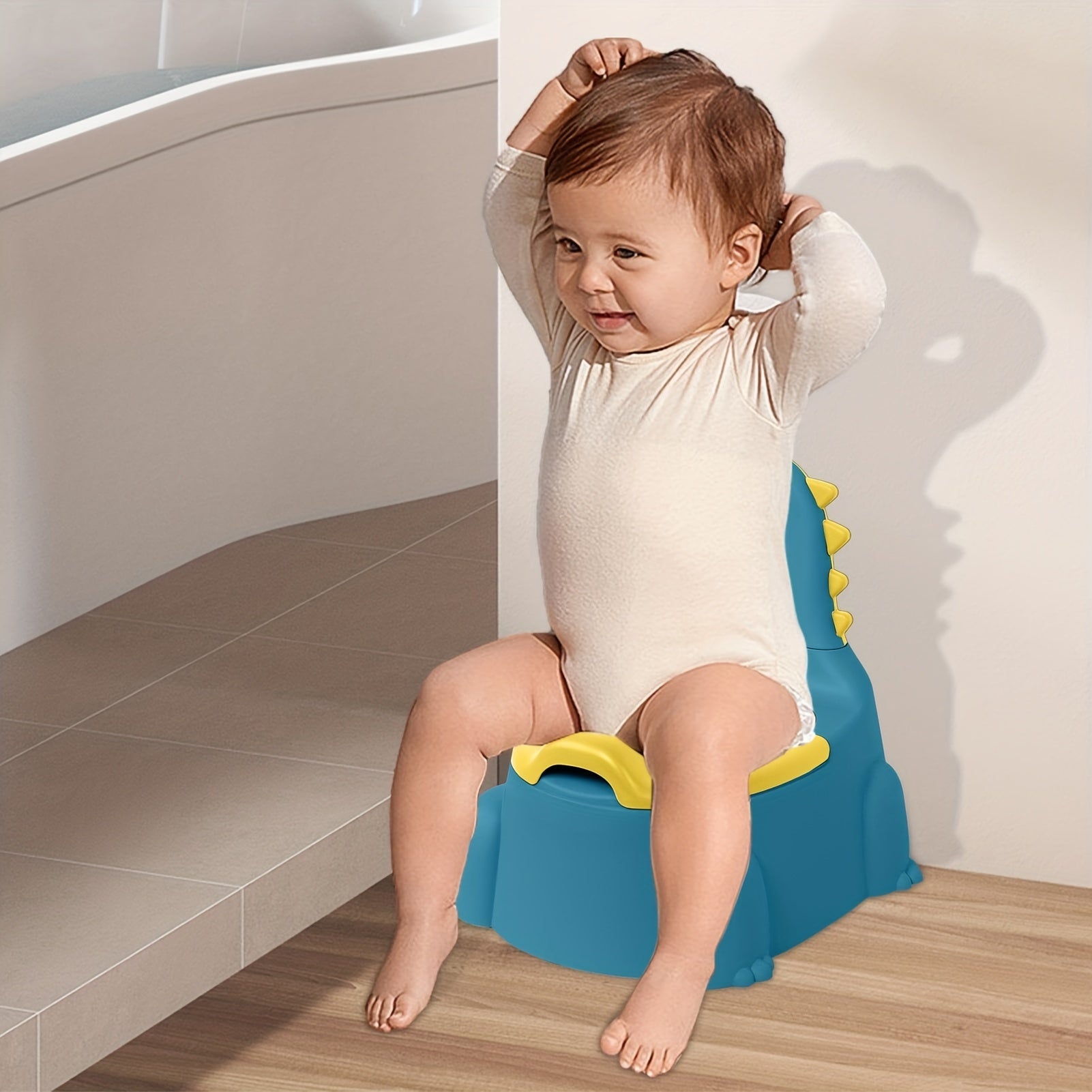 Bolalar uchun dinozavr mavzusidagi potty stul, oson tozalanadigan kichik potty, o'g'il va qizlar uchun ideal, Rojdestvo, Halloween yoki Thanksgiving uchun mukammal sovg'a