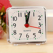 White Square Alarm Clock Without Battery for Dormitory Bedside or Home Desktop
