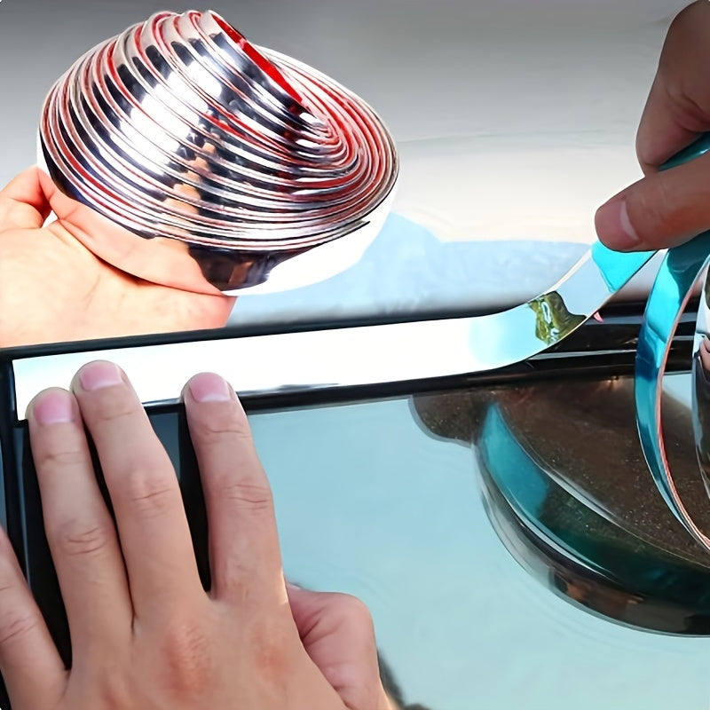 Avtomobil uchun xrom bo'yoqli chiziq 196 dyuym yumshoq PVC eshik va oynani himoyalovchi bumper