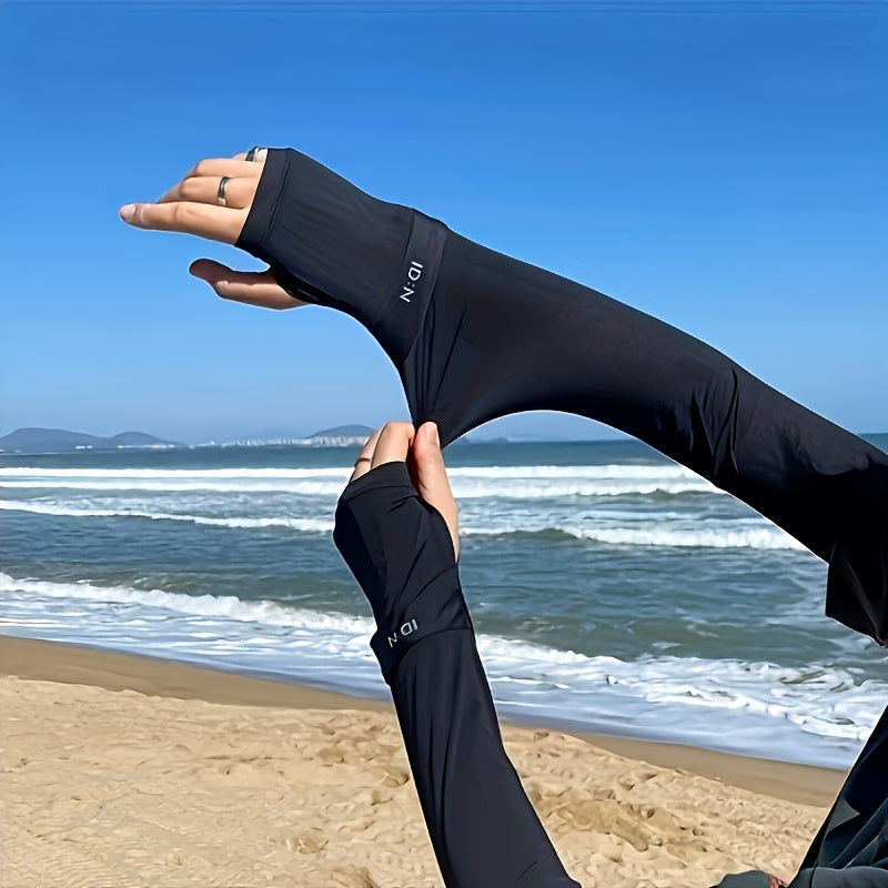 Elastic Fingerless Arm Sleeves for Cycling UV Protection Summer Lightweight
