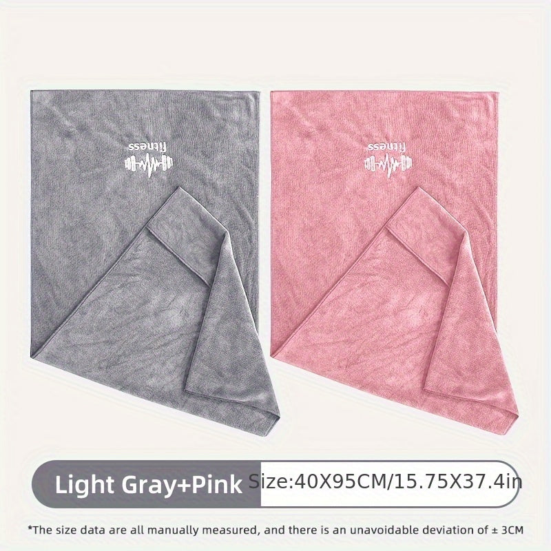 Absorbent Quick-Dry Sports Towel with Sleeve Cover for Fitness Running Outdoor Activities 40x96cm