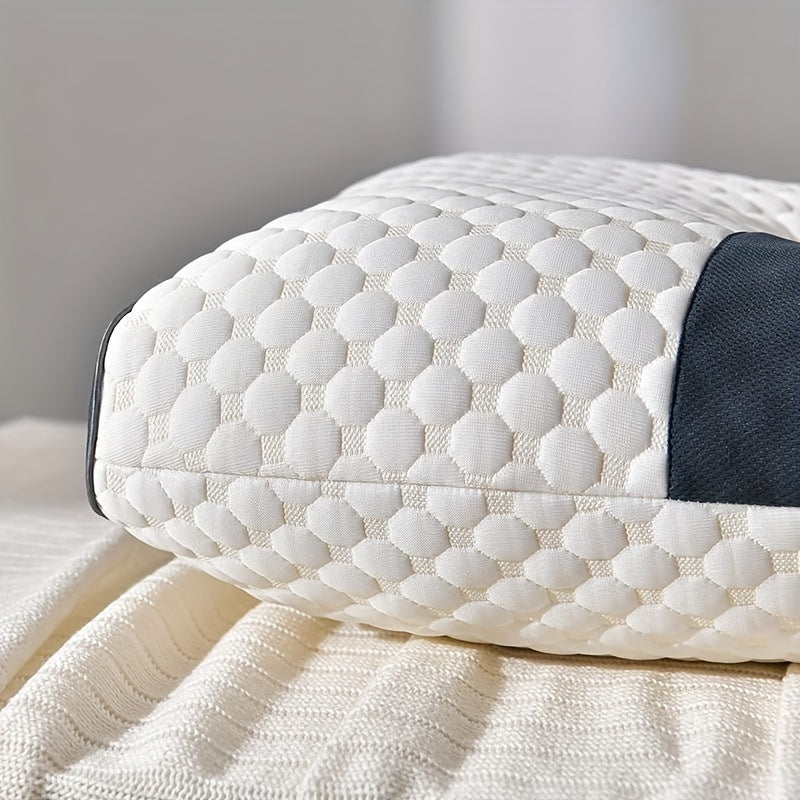 "Ergonomik 3D SPA massaji bilan ortopedik bo'yin qo'llab-quvvatlovchi yostiq - yuvilishi mumkin bo'lgan polyester tolasi, zip yopilishi, barcha mavsumlar uchun qulaylik, oq rang, suyak shaklidagi dizayn, yotoq ta'minoti"