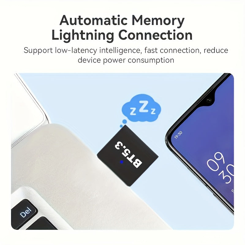 USB Беспроводной адаптер 5.3 для ПК, гарнитуры, клавиатуры, мыши, колонок - Подключи и работай, совместим с Windows 11/10/8.1, обратно совместим с предыдущими версиями, поддерживает 7 устройств, без батареи