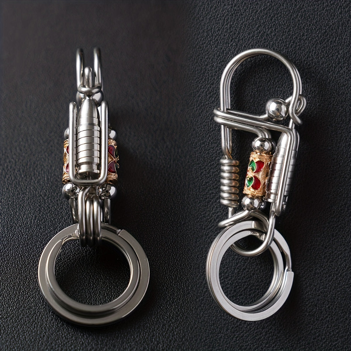 Handcrafted Stainless Steel Keychain Durable Keyring Gift Accessory