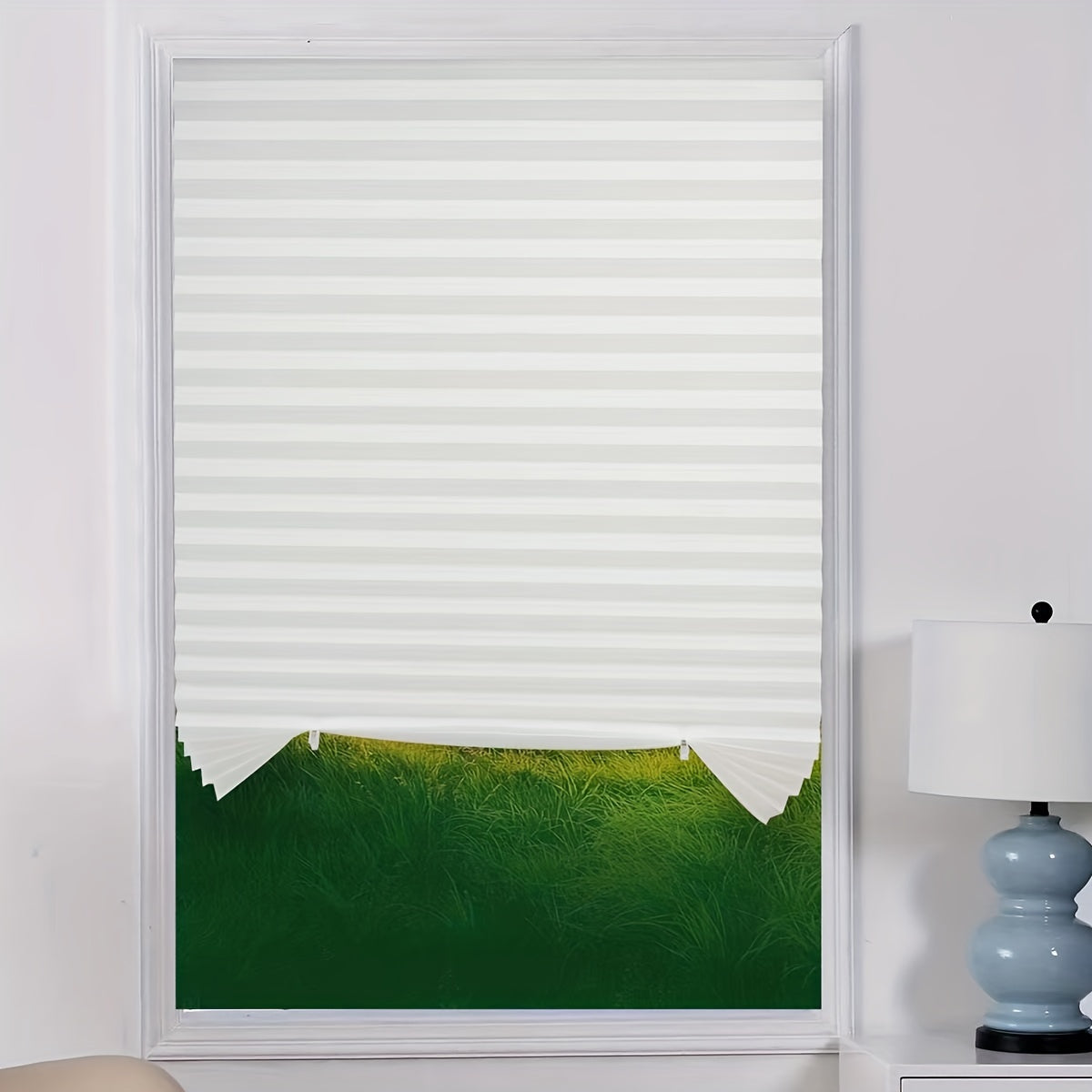 Cortinas plisadas blackout para dormitorio y sala de estar, fácil de subir y bajar, bloqueo de luz, privacidad