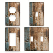 Rustic Brown Wood Light Switch Cover Distressed Animal Print Farmhouse Decor