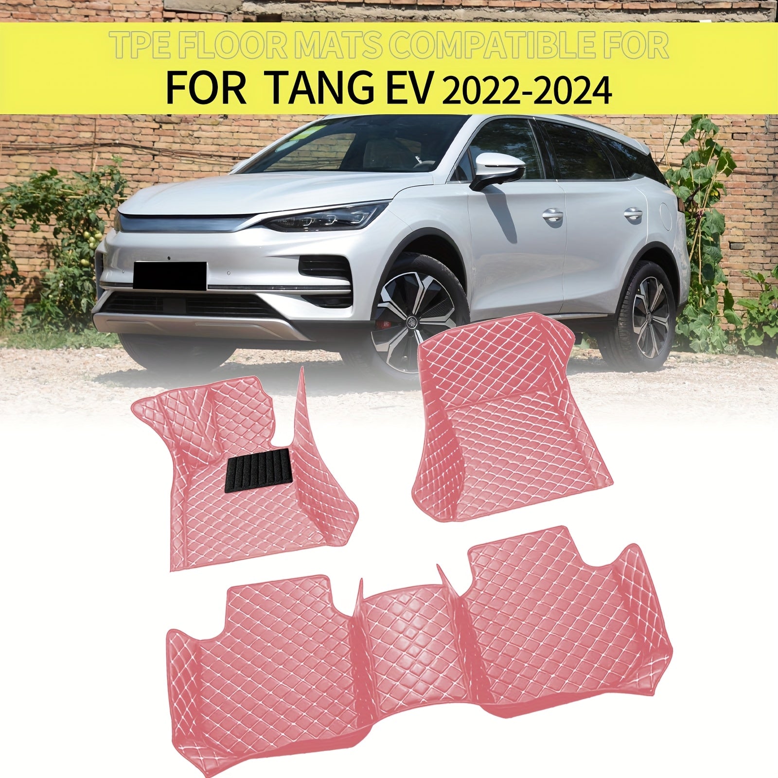 3-Piece Faux Leather Non-Slip Car Floor Mat Set Waterproof Full Coverage