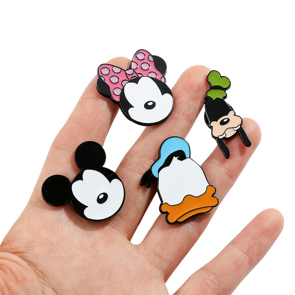 Set of 5 Cartoon Enamel Brooch Pins for Clothes and Bags Irregular Shapes