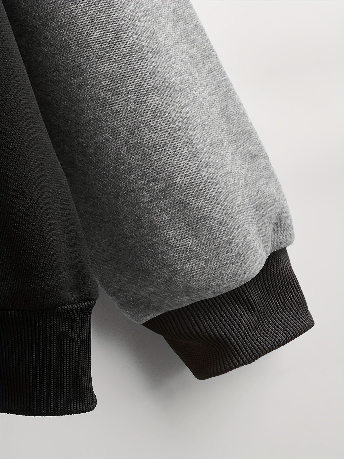 Plus Size Men's Hooded Jacket Solid Color Casual Spring Fall Long Sleeve Polyester