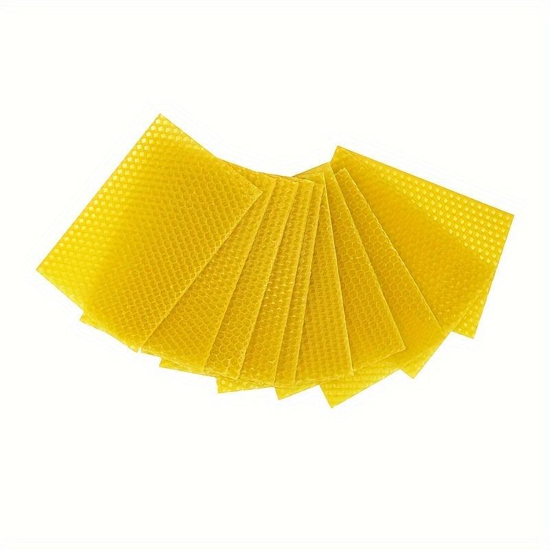 10 láminas de cera de abejas natural para colmenas, para apicultura, fabricación de velas y encerado de suelos
