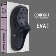 Women's EVA Slip-On Shoes Black Non-Slip Comfortable Flat Casual Footwear